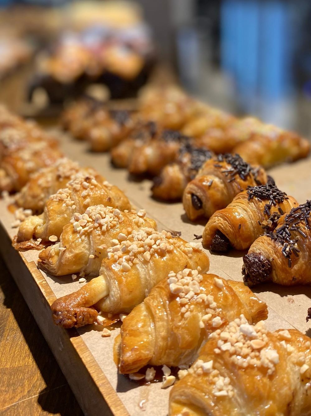 Croissant relleno de chocolate de Café del Mar