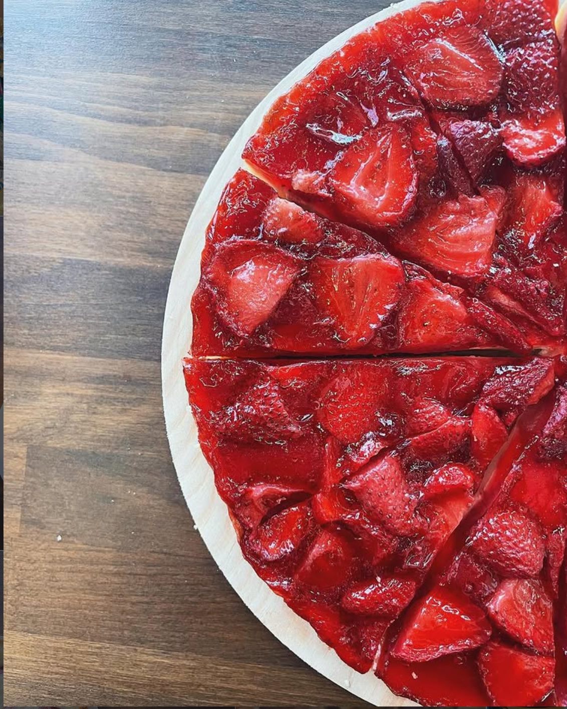 Tarta de fresas y repostería de la carta de Café del Mar